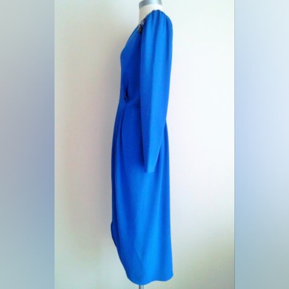 Miss Elliette Cobalt Blue Vintage Dress Size 6 - Picture 10 of 10